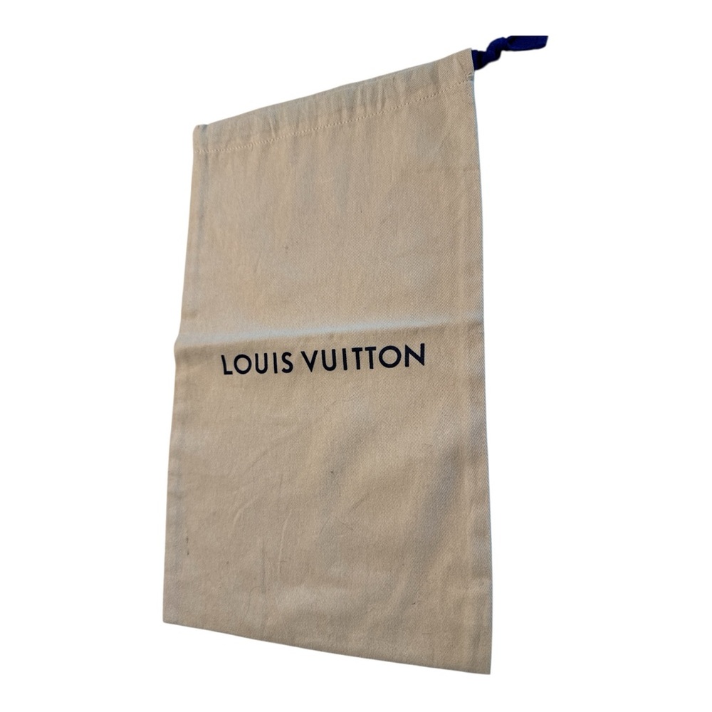 Authentic Louis Vuitton Pair of‎ Blue Logo Drawstring Dust Bags 15” x 9”  Unisex